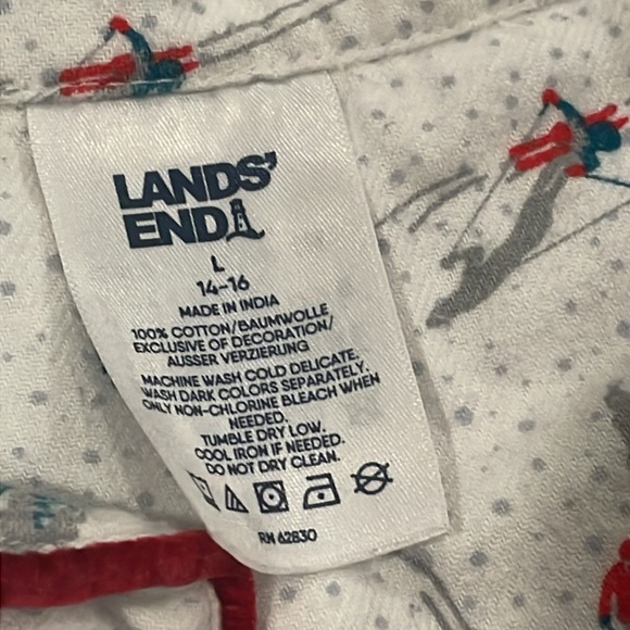 LANDS' END Warm Winter Nightshirt Flannel Lot (3) - Picture 3 of 11